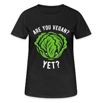 Salat - Are you vegan? Yet? - Vegane Ernährung - Frauen T-Shirt atmungsaktiv - Schwarz - Vorne - AI Model Female 172 light (172cm)