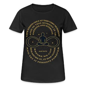 T-shirt Alan Watts Time Infinity - T-shirt respirant Femme - noir - Devant - AI Model Female 172 light (172cm)