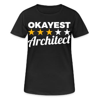 Architecte moyen - T-shirt respirant Femme - noir - Devant - AI Model Female 172 light (172cm)