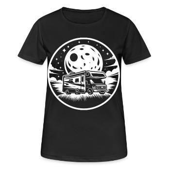 Motorhome Silhouette Camping Reis - Women's Breathable T-Shirt - black - Front - AI Model Female 172 light (172cm)