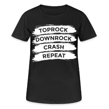 Breakdance Techniques - T-shirt respirant Femme - noir - Devant - AI Model Female 172 light (172cm)