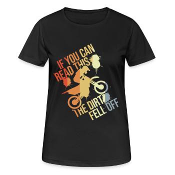 Der Dreck ist bereits ab - Frauen T-Shirt atmungsaktiv - Schwarz - Vorne - AI Model Female 172 light (172cm)