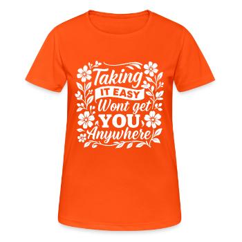 Motivational shirt – No success without commitment - Women's Breathable T-Shirt - neon orange - Front - AI Model Female 172 dark (172cm)