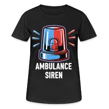 Sirène d’ambulance - T-shirt respirant Femme - noir - Devant - AI Model Female 172 light (172cm)
