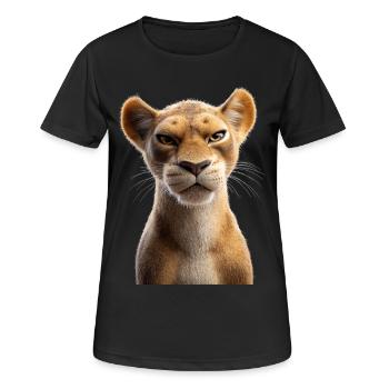 Lionne Lionne Maman Lionne Lionnes Maman Lions sauvages - T-shirt respirant Femme - noir - Devant - AI Model Female 172 light (172cm)