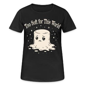 Guimauve Mélancolique - Sensible & Douce - T-shirt respirant Femme - noir - Devant - AI Model Female 172 light (172cm)