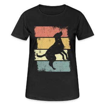 Dog Drawing - Women's Breathable T-Shirt - black - Front - AI Model Female 172 light (172cm)