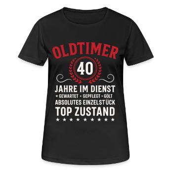 Anniversaire de l’entreprise 40 ans Anniversaire - T-shirt respirant Femme - noir - Devant - AI Model Female 172 light (172cm)