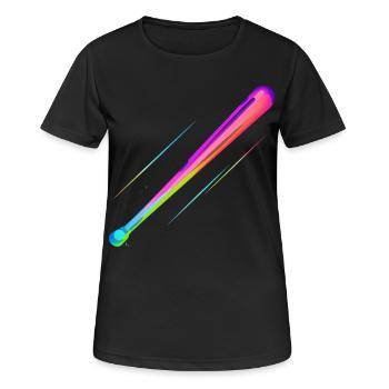 Batte de baseball Steamwave - T-shirt respirant Femme - noir - Devant - AI Model Female 172 light (172cm)