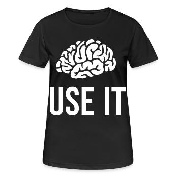 Dictons amusants pour les smartasses et les high-flyers - T-shirt respirant Femme - noir - Devant - AI Model Female 172 light (172cm)