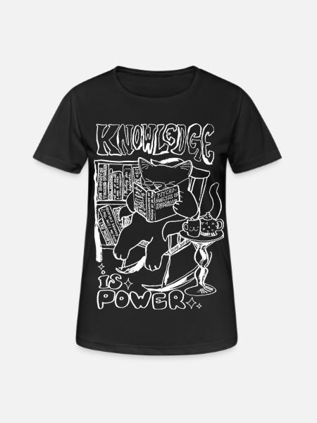 KNOWLEDGE IS POWER - Women's Breathable T-Shirt - black