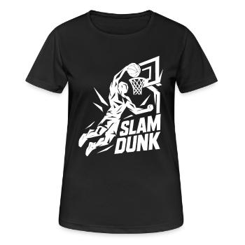 Basketball Slam Dunk Throw Player Dunking Gift - Women's Breathable T-Shirt - black - Front - AI Model Female 172 light (172cm)