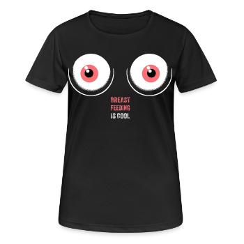Whimsical Breastfeeding Embrace Design - Women's Breathable T-Shirt - black - Front - AI Model Female 172 light (172cm)