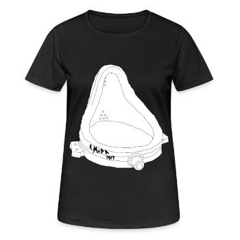La fontaine de R. Mutt 1917 - T-shirt respirant Femme - noir - Devant - AI Model Female 172 light (172cm)
