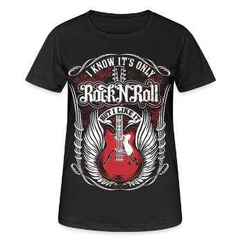 Inspirierende Geburtstags-Rockgitarre - Frauen T-Shirt atmungsaktiv - Schwarz - Vorne - AI Model Female 172 light (172cm)