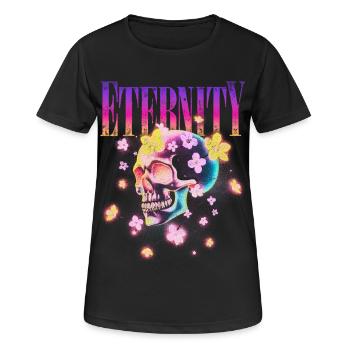 Ewigkeit - Frauen T-Shirt atmungsaktiv - Schwarz - Vorne - AI Model Female 172 light (172cm)