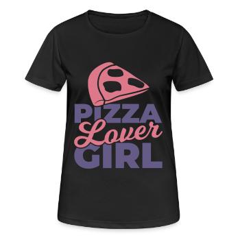 Girl who loves pizza - Women's Breathable T-Shirt - black - Front - AI Model Female 172 light (172cm)