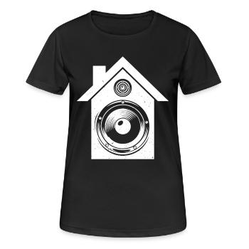 Musique house - T-shirt respirant Femme - noir - Devant - AI Model Female 172 light (172cm)