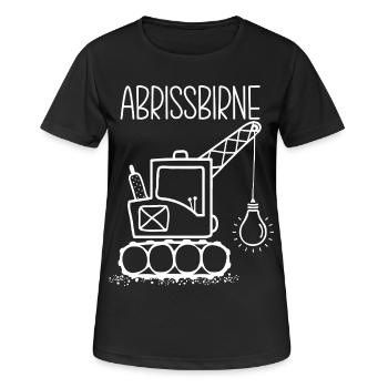 Abrissbirne Bagger Wortwitz Wortspiel - Frauen T-Shirt atmungsaktiv - Schwarz - Vorne - AI Model Female 172 light (172cm)