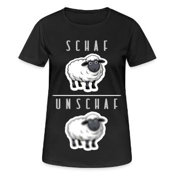 sheep unsheep humor - Women's Breathable T-Shirt - black - Front - AI Model Female 172 light (172cm)