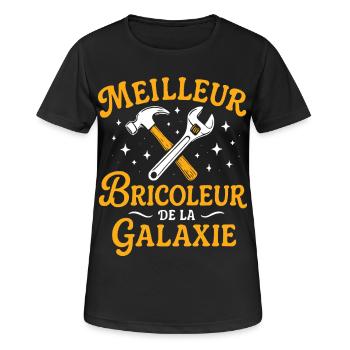 Bester Tüftler der Galaxis - Frauen T-Shirt atmungsaktiv - Schwarz - Vorne - AI Model Female 172 light (172cm)