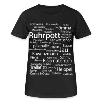 Ruhrpott Sprache Dortmund Bochum Hömma Ruhrdeutsch - Frauen T-Shirt atmungsaktiv - Schwarz - Vorne - AI Model Female 172 light (172cm)