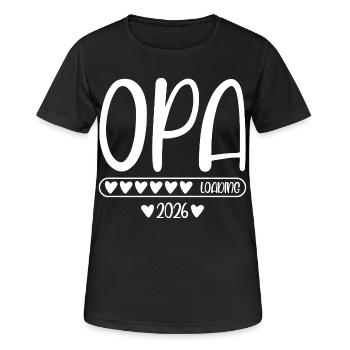 Opa 2026 loading - Frauen T-Shirt atmungsaktiv - Schwarz - Vorne - AI Model Female 172 light (172cm)