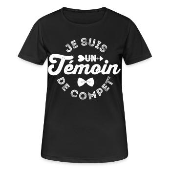 Trauzeuge - Ich bin ein Trauzeuge - Frauen T-Shirt atmungsaktiv - Schwarz - Vorne - AI Model Female 172 light (172cm)