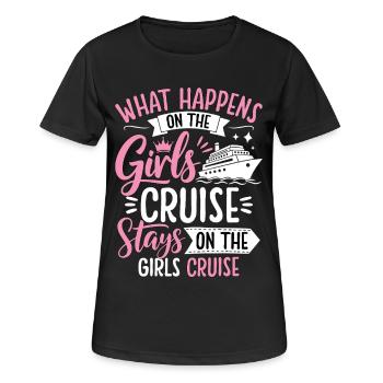 Conception de dicton de croisière pour filles - T-shirt respirant Femme - noir - Devant - AI Model Female 172 light (172cm)
