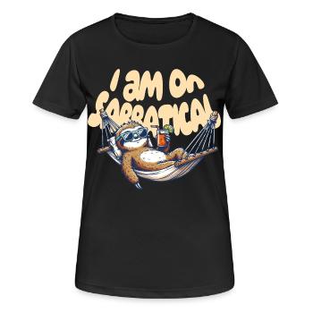 en congé sabbatique - T-shirt respirant Femme - noir - Devant - AI Model Female 172 light (172cm)