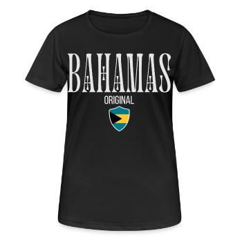 Originaire des Bahamas, né aux Bahamas - T-shirt respirant Femme - noir - Devant - AI Model Female 172 light (172cm)
