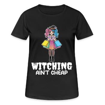 HEXEREI IST NICHT BILLIG - HEXEREI HALLOWEEN - Frauen T-Shirt atmungsaktiv - Schwarz - Vorne - AI Model Female 172 light (172cm)