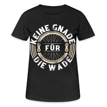 Fahrradfahrer Mountainbike Fahrrad - Frauen T-Shirt atmungsaktiv - Schwarz - Vorne - AI Model Female 172 light (172cm)