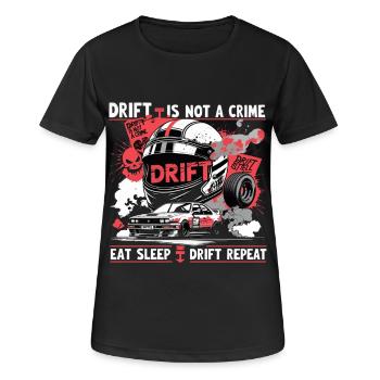 Casque de course à l’adrénaline et motif de drift - T-shirt respirant Femme - noir - Devant - AI Model Female 172 light (172cm)