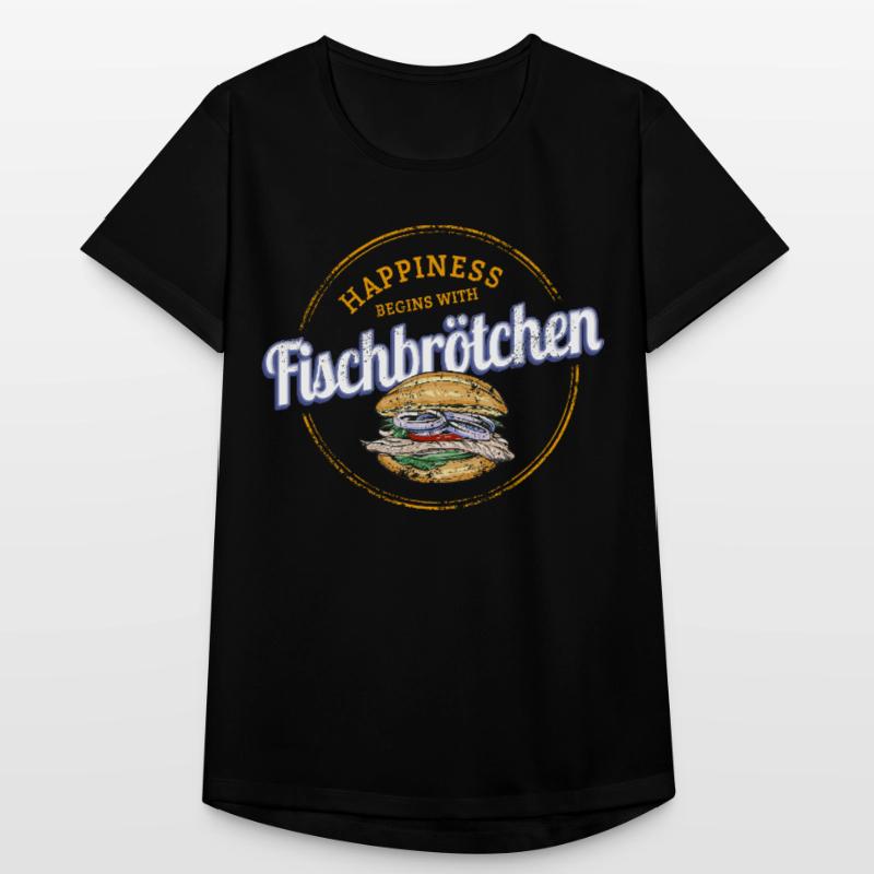 Fischbrötchen mit Matjes oder Bismarckhering Frauen T-Shirt atmungsaktiv