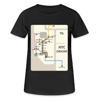 Die Ursprünge der NYC Disco - Frauen T-Shirt atmungsaktiv - Schwarz - Vorne - AI Model Female 172 light (172cm)