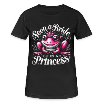 Frog Princess Soon to Be Bride Design  bachelorett - Women's Breathable T-Shirt - black - Front - AI Model Female 172 light (172cm)