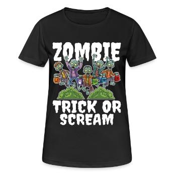 GRIM ZOMBIE REAPER - ZOMBIE HALLOWEEN - T-shirt respirant Femme - noir - Devant - AI Model Female 172 light (172cm)