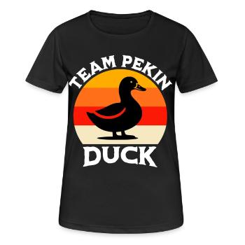 Équipe Canard laqué - T-shirt respirant Femme - noir - Devant - AI Model Female 172 light (172cm)