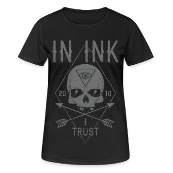In Ink I Trust - Women's Breathable T-Shirt - black - Front - AI Model Female 172 light (172cm)