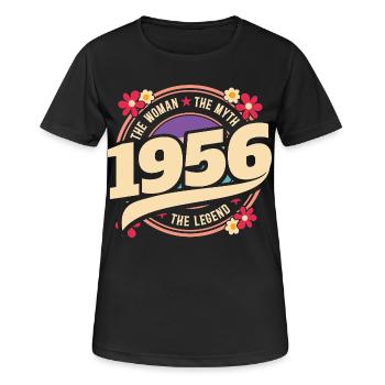 1956 Legend 70 Years Birthday Woman - Women's Breathable T-Shirt - black - Front - AI Model Female 172 light (172cm)