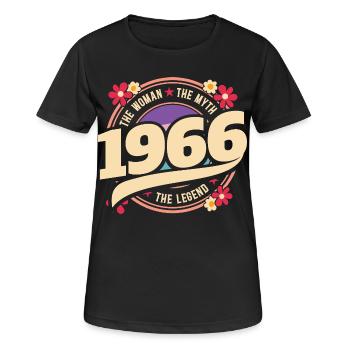 1966 Legend 60 Years Birthday Woman - Women's Breathable T-Shirt - black - Front - AI Model Female 172 light (172cm)