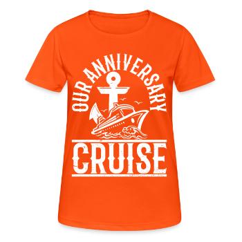 our anniversary cruise - Women's Breathable T-Shirt - neon orange - Front - AI Model Female 172 dark (172cm)