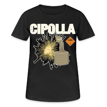 Cipolla Pyro - Frauen T-Shirt atmungsaktiv - Schwarz - Vorne - AI Model Female 172 light (172cm)