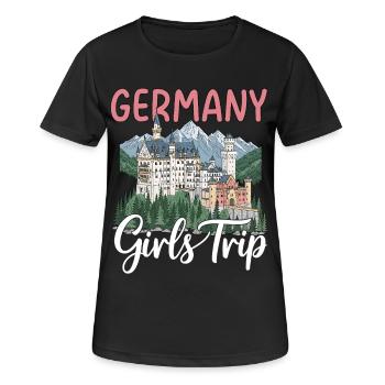 Allemagne Girls Trip Château de Neuschwanstein - T-shirt respirant Femme - noir - Devant - AI Model Female 172 light (172cm)