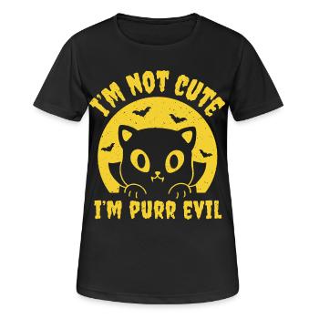 I'm Purr Evil - Women's Breathable T-Shirt - black - Front - AI Model Female 172 light (172cm)