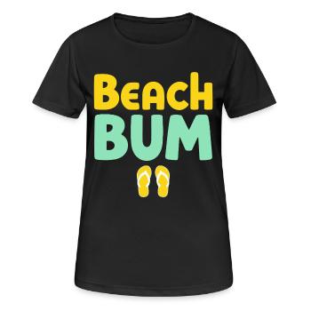 Beach Bum Surfer Vibes - Women's Breathable T-Shirt - black - Front - AI Model Female 172 light (172cm)