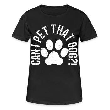 Hundepfote mit Schriftzug - Frauen T-Shirt atmungsaktiv - Schwarz - Vorne - AI Model Female 172 light (172cm)