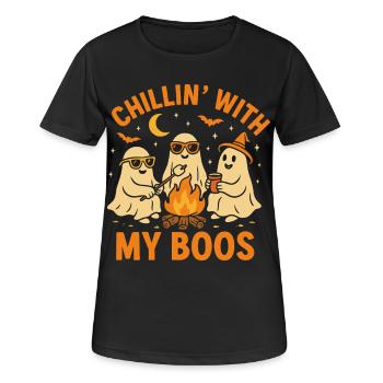 Chillen mit meinen Buhs - Frauen T-Shirt atmungsaktiv - Schwarz - Vorne - AI Model Female 172 light (172cm)