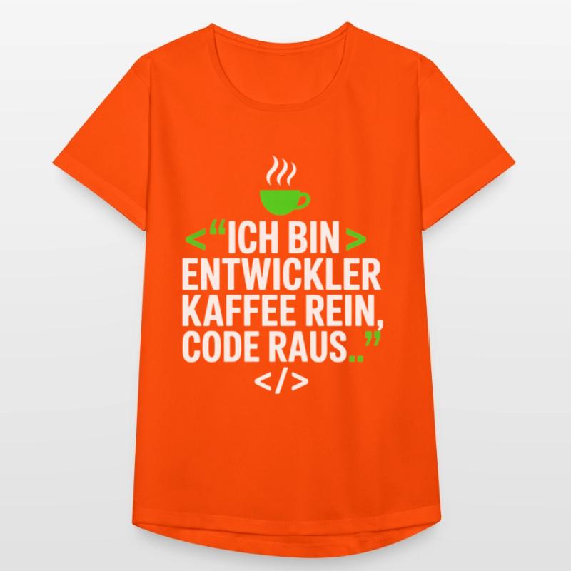 Developer Coffee Programming Saying Women's Breathable T-Shirt